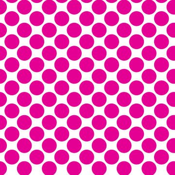Polka Dot 1 cm Beyaz - Shocking Pembesi Puantiye Dekoratif Baskı Kumaş
