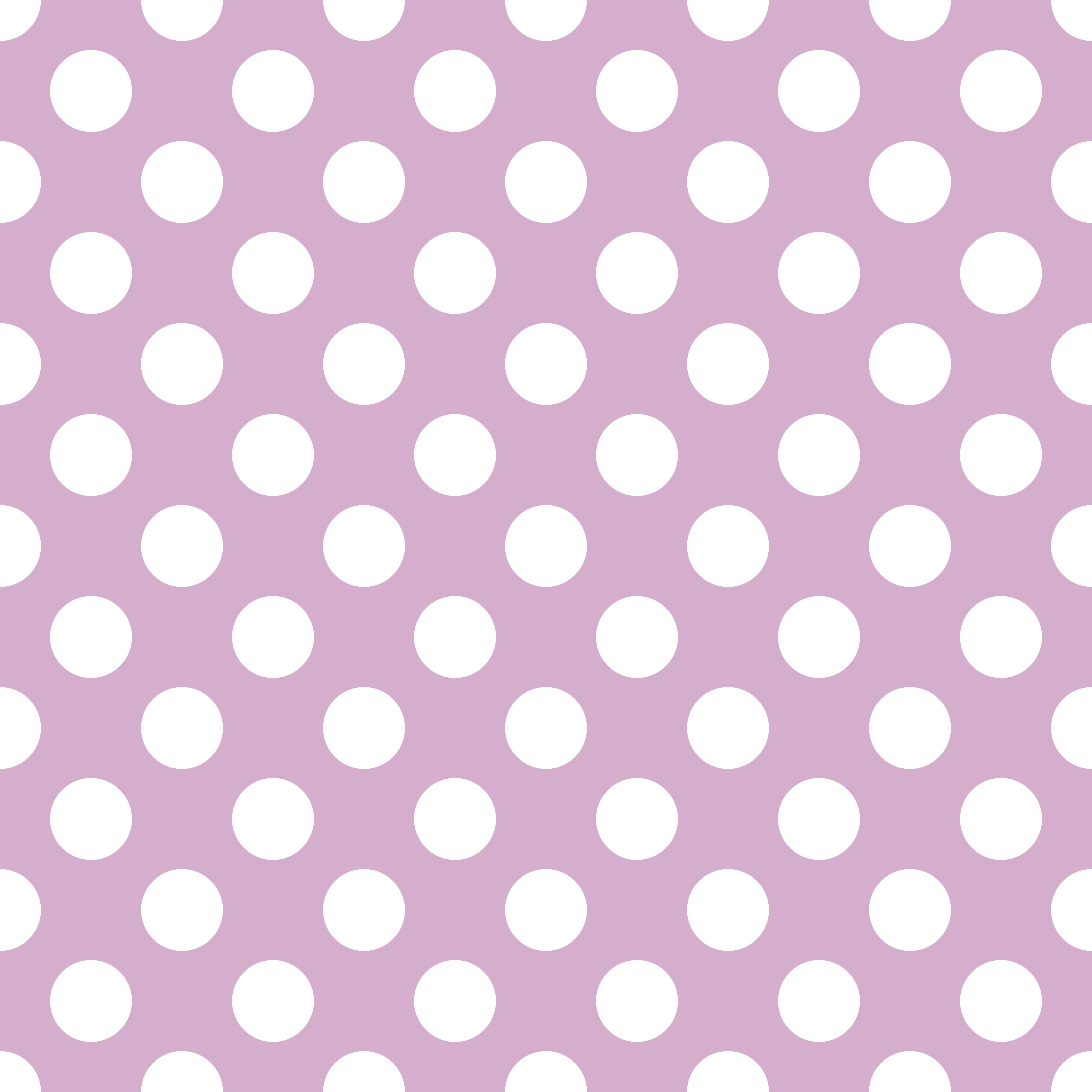 Polka Dot 1 cm Lila - Beyaz Puantiye Dekoratif Baskı Kumaş