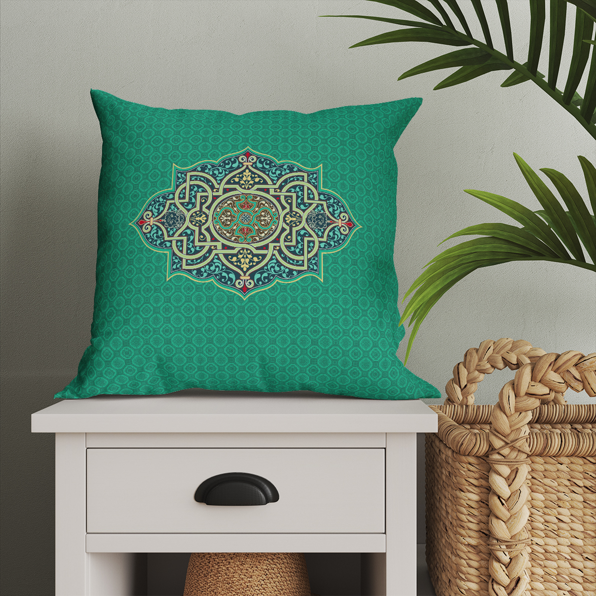 Osmanlı Motifli Ramazan Model 3-Pano Kırlent 2'li Dikilmemiş