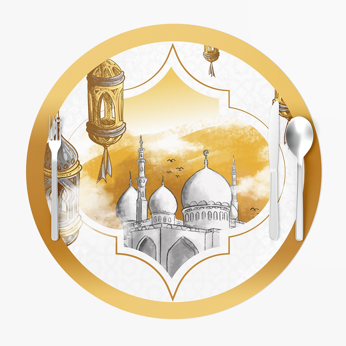 Eid Mubarak Supla 3'lü Set Dikilmemiş