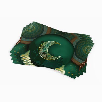 Yeşil Sarı Kandilli Ramazan Amerikan Servis 3'lü Set Dikilmemiş