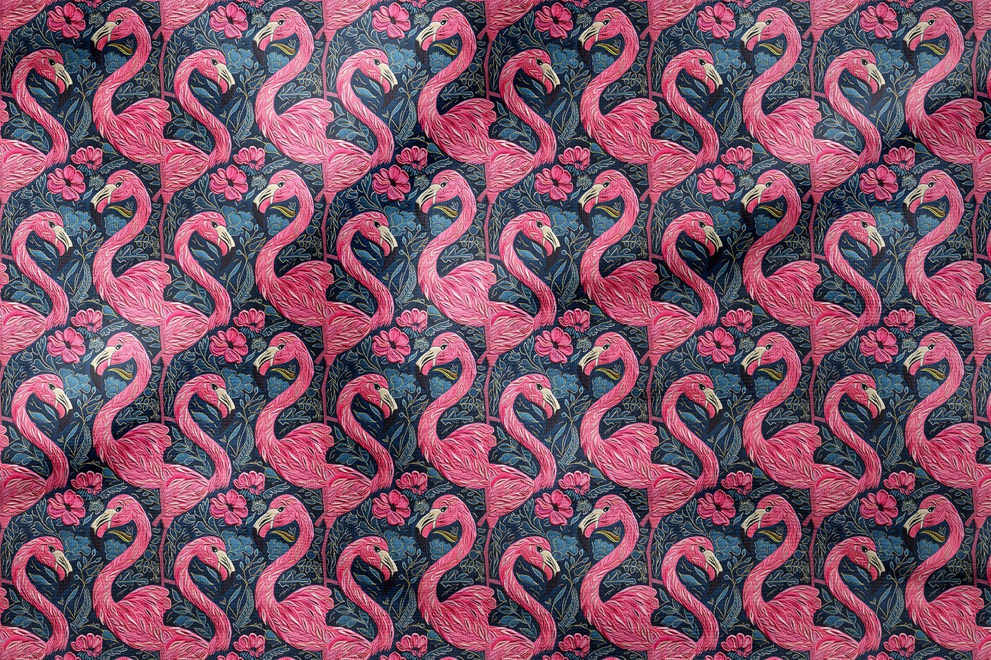 Flamingo Desenli Dijital Baskı Kumaş(SONBAHAR İNDİRİMİ)