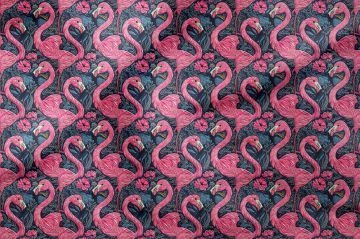 Flamingo Desenli Dijital Baskı Kumaş(SONBAHAR İNDİRİMİ)