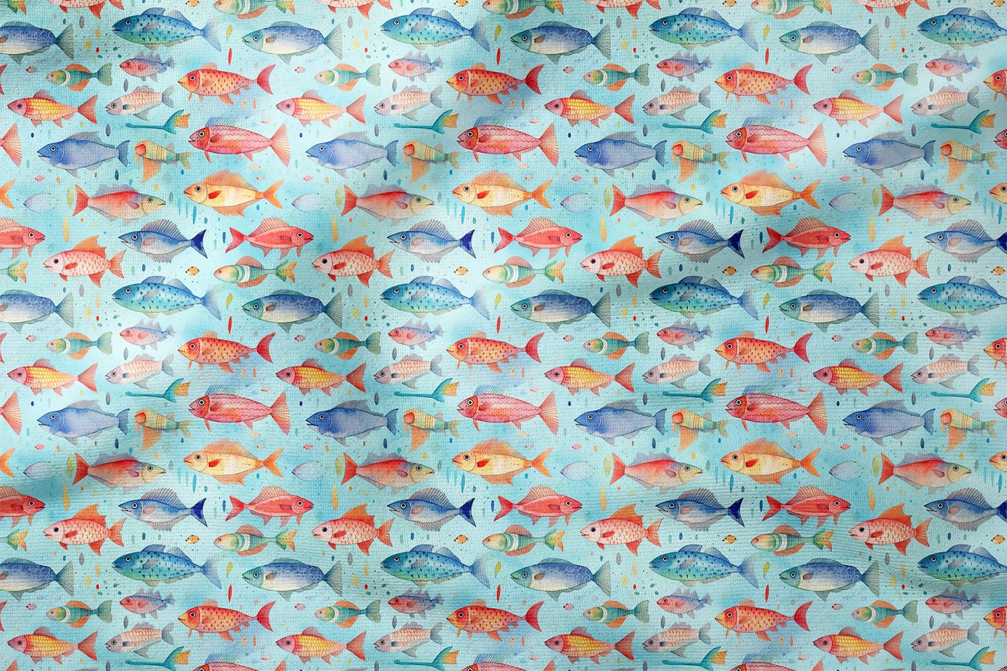 Suluboya Balık Kumaşı, Deniz Temalı Sanatsal Kumaş