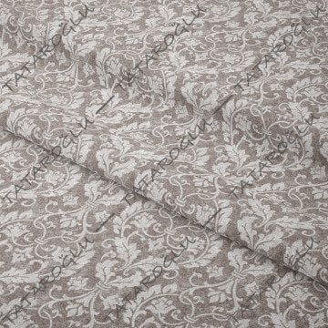 Eskitme Görünümlü Damask Desenli Dijital Baskılı Kumaş