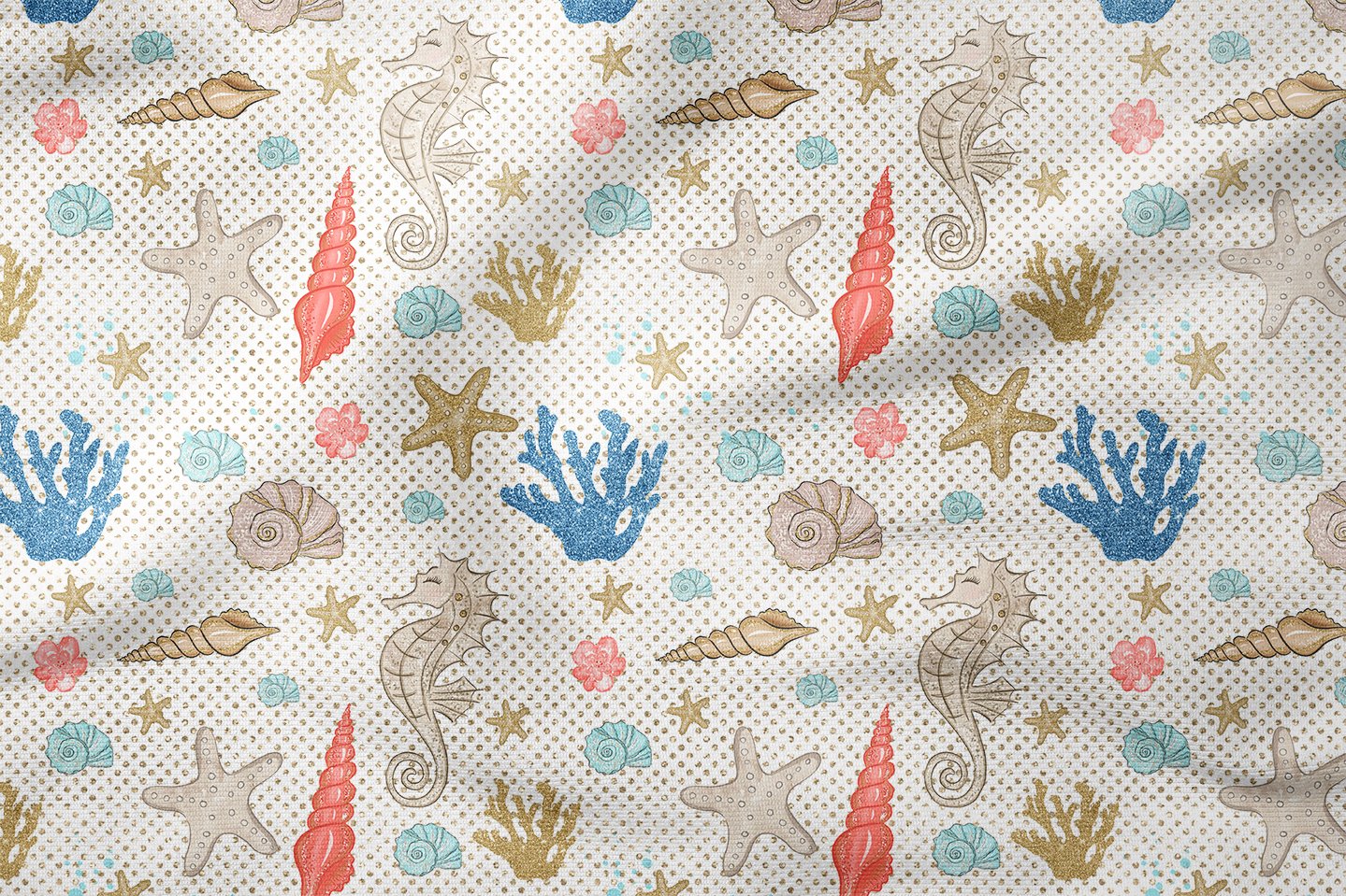 Deniz Kabukları Kumaşı