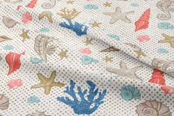 Deniz Kabukları Kumaşı