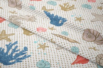 Deniz Kabukları Kumaşı