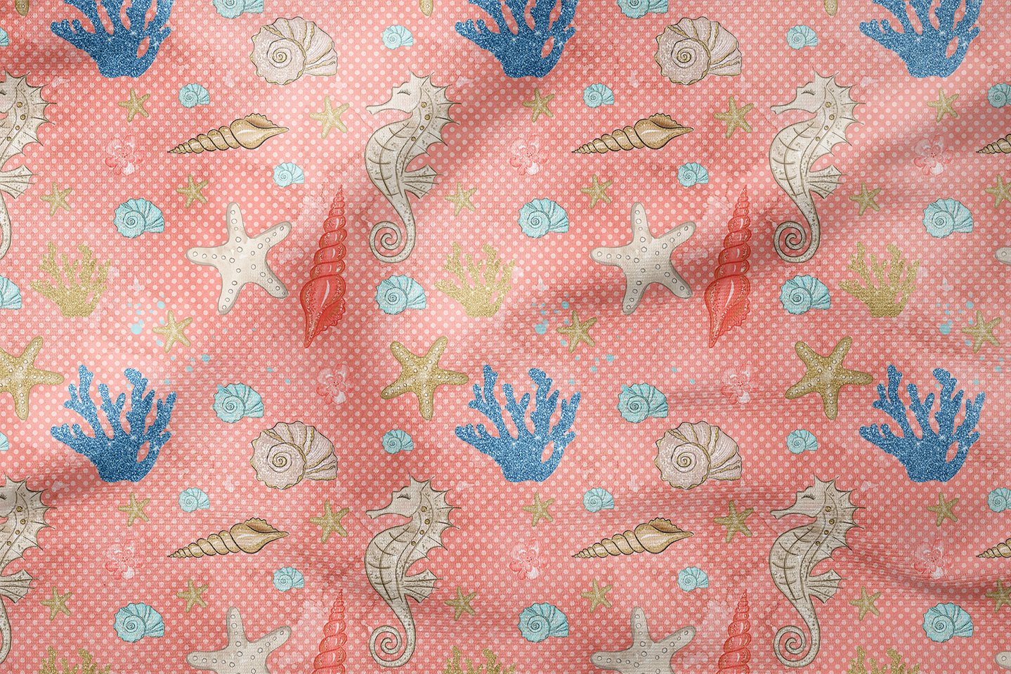 Pembe Deniz Kabukları Kumaşı