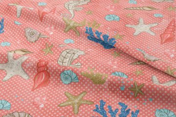 Pembe Deniz Kabukları Kumaşı