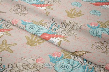 Deniz Kabukları Kumaşı