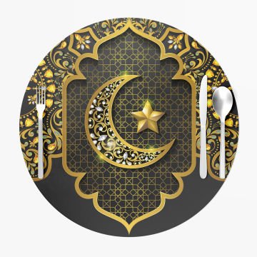 Gri-Gold Kandilli Ramazan Supla 3'lü Set Dikilmemiş