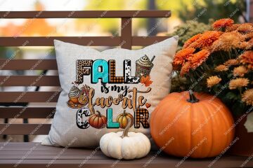 All the Fall Things – Sonbahar Kırlent Panel Kumaşı  2'Li Dikilmemiş Panel