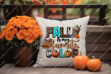 All the Fall Things – Sonbahar Kırlent Panel Kumaşı  2'Li Dikilmemiş Panel