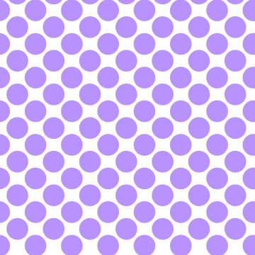 Polka Dot 1 cm Beyaz - Ametist Puantiye Dekoratif Baskı Kumaş