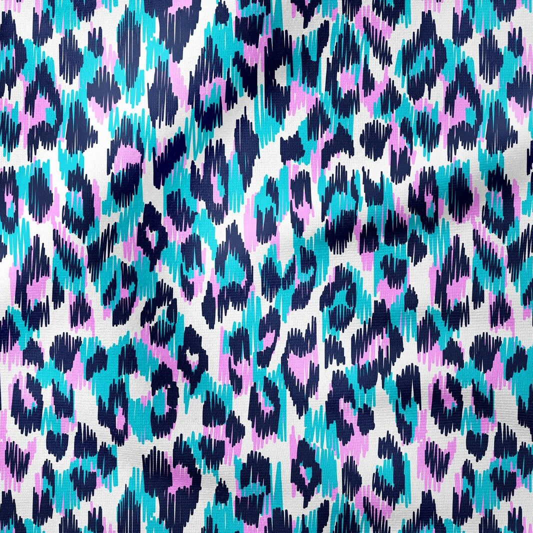 Turkuaz, Pembe, Lacivert Leopar