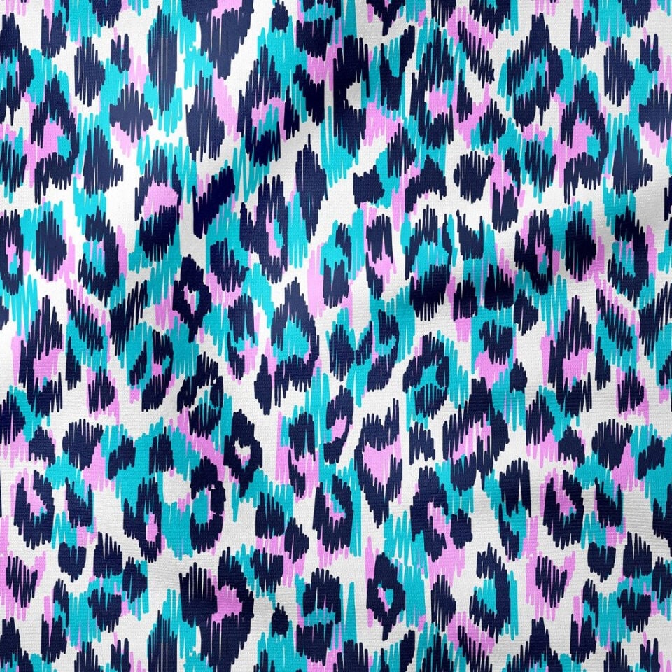 Turkuaz, Pembe, Lacivert Leopar