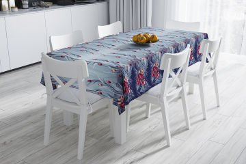 Ottoman Koleksiyonu - Osmanlı Laleleri Masa Örtüsü Dikişsiz