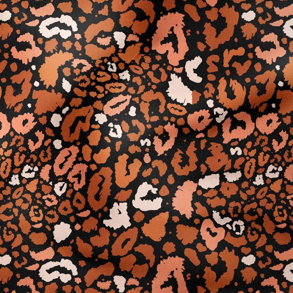 Siyah Zeminli Kahve Tonlu Leopar