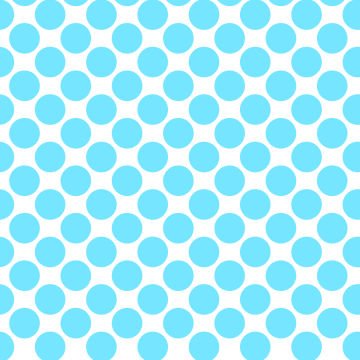 Polka Dot 1 cm Beyaz - Light Sky Blue Puantiye Dekoratif Baskı Kumaş
