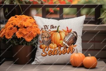 Tis’ The Season – Sonbahar Temalı Dijital Baskı Kırlent Kılıfı – 2’li 45x45 cm Kumaş