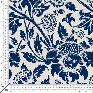 William Morris Koleksiyonu-Vintage Mavi Süsleme