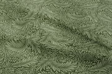 Yeşil Yaprak Desenli Kumaş – William Morris Stilinde Dijital Baskılı Dekoratif Döşemelik Kumaş