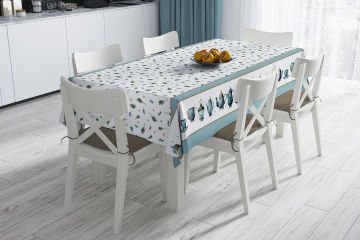 Teiera Koleksiyonu - Vintage Çaydanlık Masa Örtüsü Dikişsiz