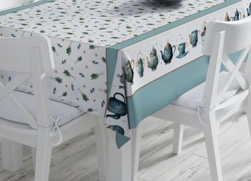 Teiera Collection - Vintage Teapot Tablecloth Seamless