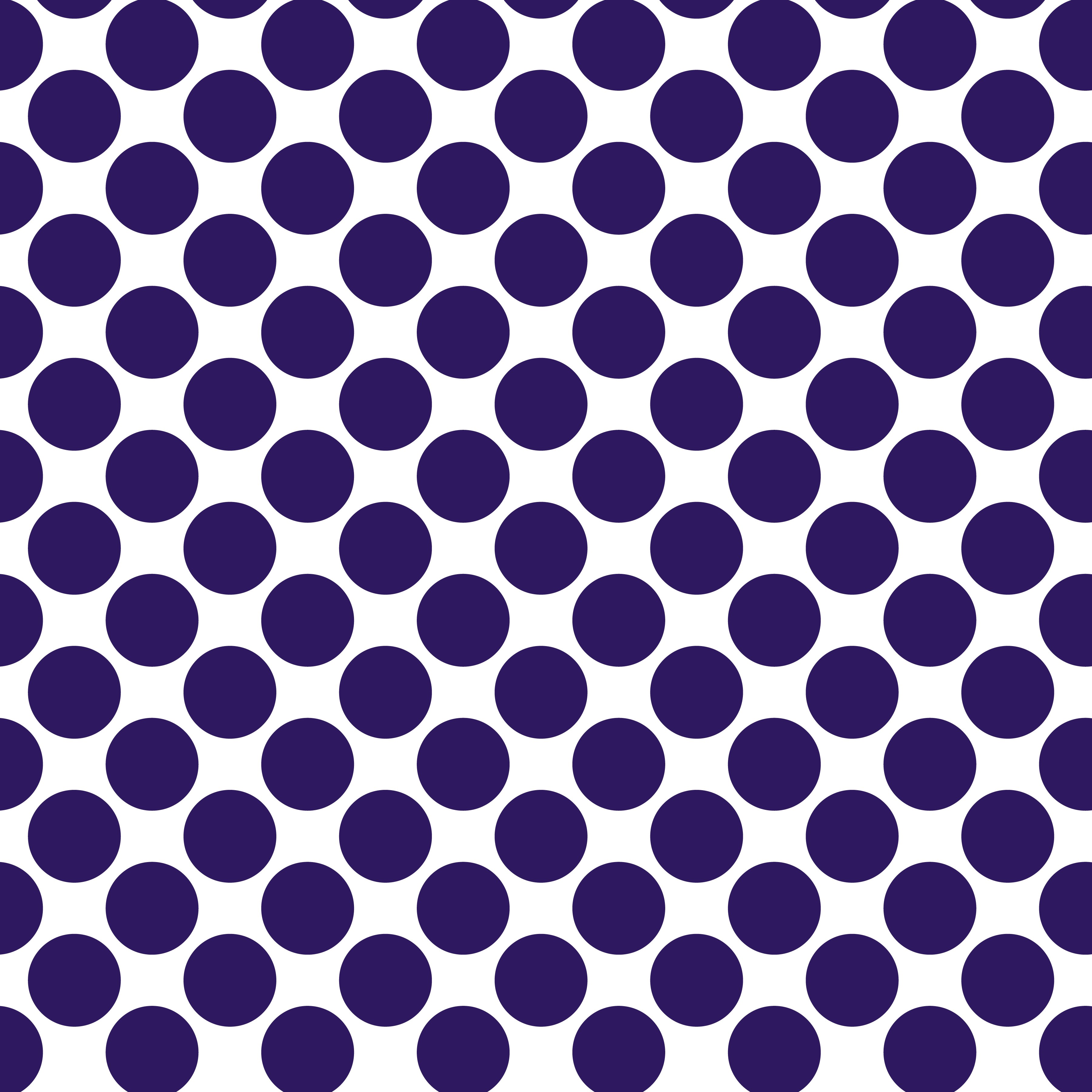 Polka Dot 1 cm Beyaz - Koyu Mor Puantiye Dekoratif Baskı Kumaş