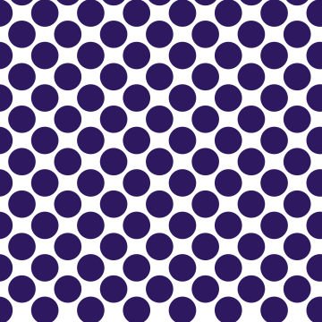 Polka Dot 1 cm Beyaz - Koyu Mor Puantiye Dekoratif Baskı Kumaş