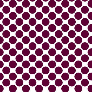Polka Dot 1 cm Beyaz - Patlıcan Moru Puantiye Dekoratif Baskı Kumaş