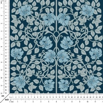 William Morris Koleksiyonu-Mavi Yapraklı Çiçekler