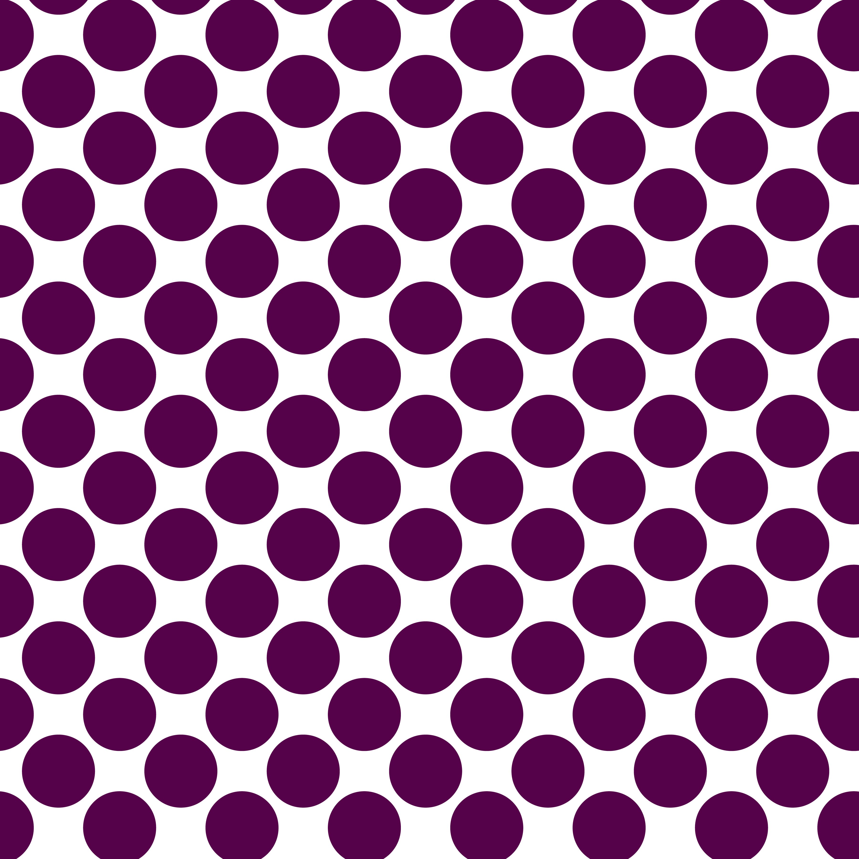 Polka Dot 1 cm Beyaz - Patlıcan Moru Puantiye Dekoratif Baskı Kumaş