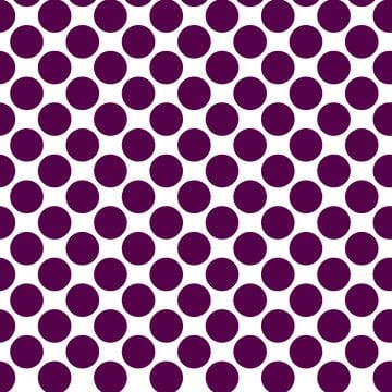 Polka Dot 1 cm Beyaz - Patlıcan Moru Puantiye Dekoratif Baskı Kumaş
