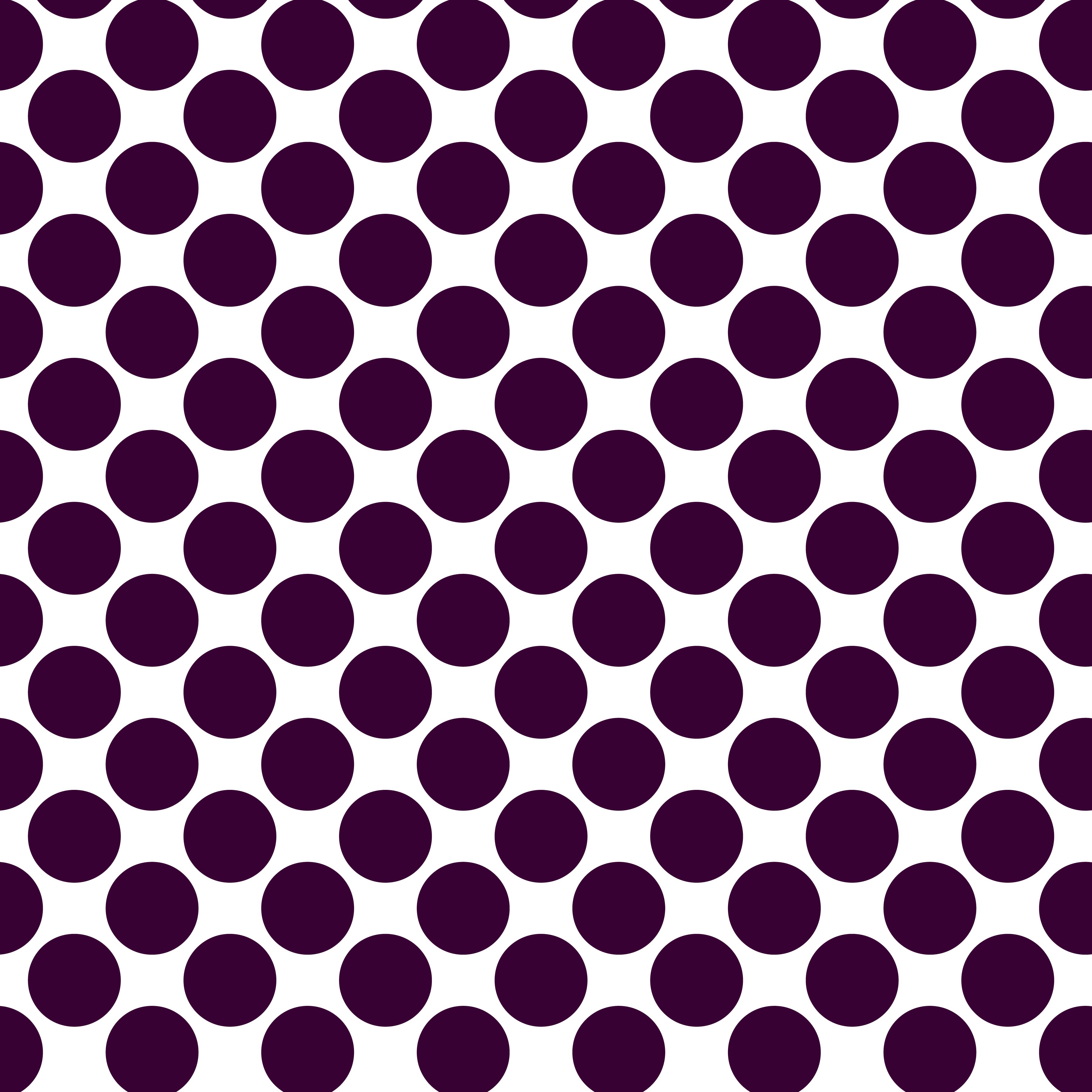 Polka Dot 1 cm Beyaz - Koyu Patlıcan Moru Puantiye Dekoratif Baskı Kumaş
