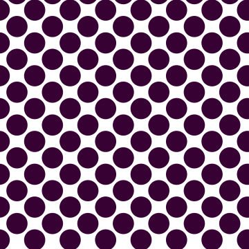 Polka Dot 1 cm Beyaz - Koyu Patlıcan Moru Puantiye Dekoratif Baskı Kumaş