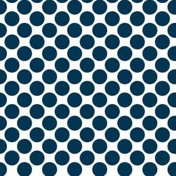 Polka Dot 1 cm Beyaz - Prusya Mavisi Puantiye Dekoratif Baskı Kumaş