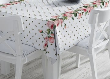 Rosa Collection - Roses on Buds Tablecloth Seamless