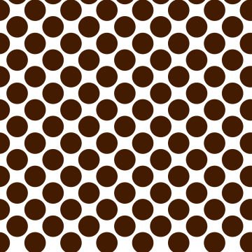 Polka Dot 1 cm Beyaz - Barut Kahverengi Puantiye Dekoratif Baskı Kumaş