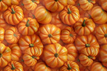 3D Turuncu Balkabağı Dijital Baskı Polyester Kumaş – Dekoratif Sonbahar Teması