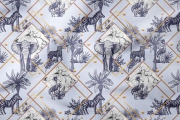 Amazon Hayvanları Fil, Zebra, Leopar