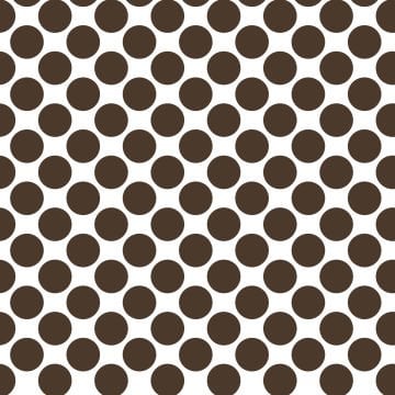 Polka Dot 1 cm Beyaz - Karaciğer Rengi Puantiye Dekoratif Baskı Kumaş