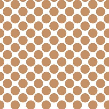 Polka Dot 1 cm Beyaz - Açık Kahverengi Puantiye Dekoratif Baskı Kumaş