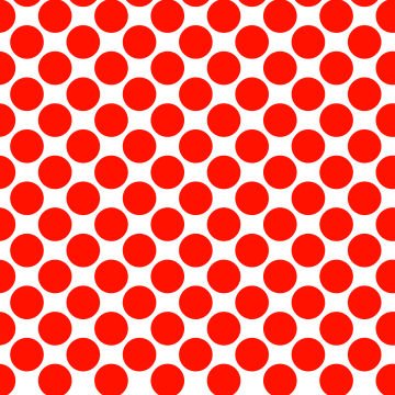 Polka Dot 1 cm Beyaz - Scarlet Kırmızı Puantiye Dekoratif Baskı Kumaş