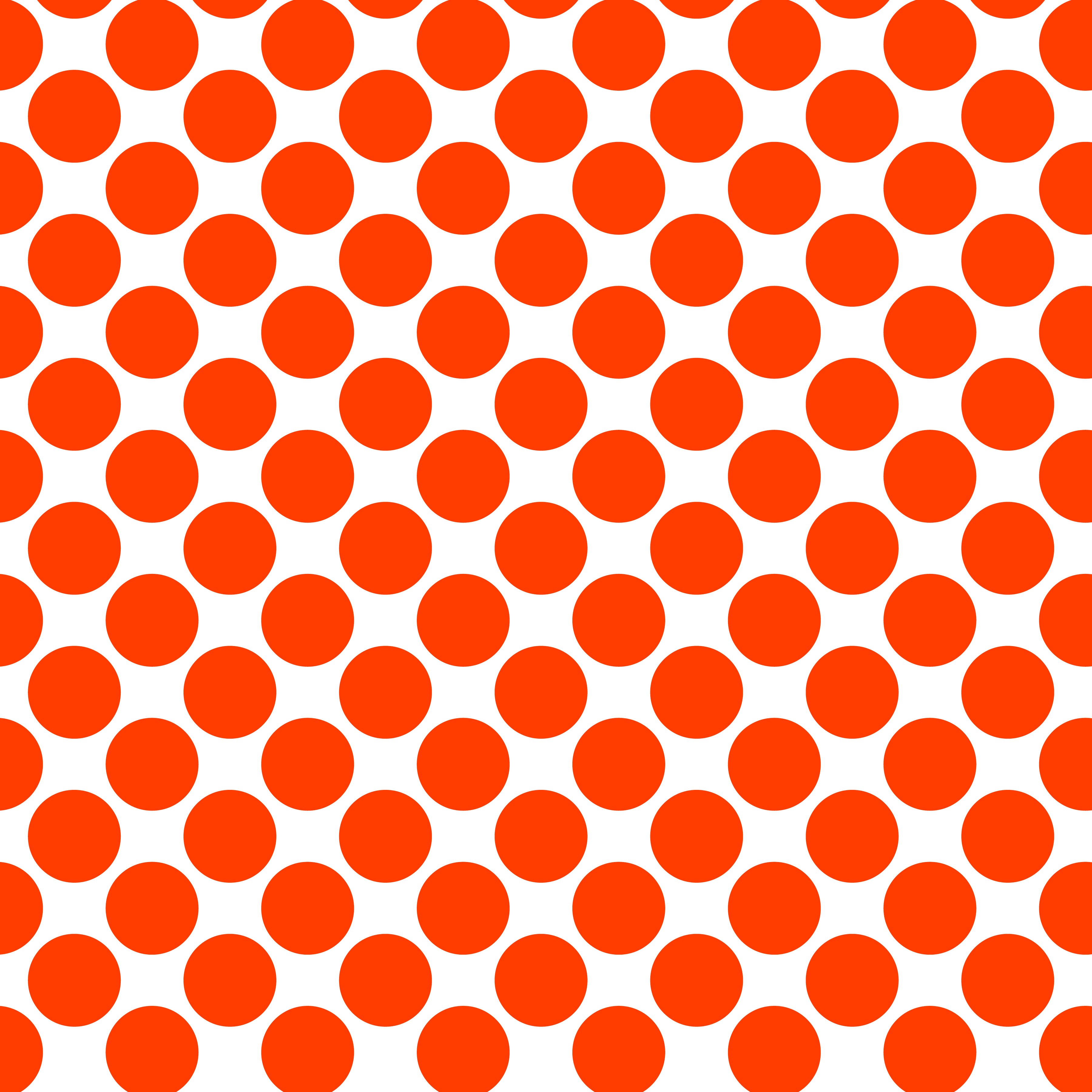 Polka Dot 1 cm Beyaz - Mercan Kırmızısı Puantiye Dekoratif Baskı Kumaş