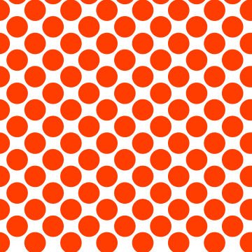 Polka Dot 1 cm Beyaz - Mercan Kırmızısı Puantiye Dekoratif Baskı Kumaş