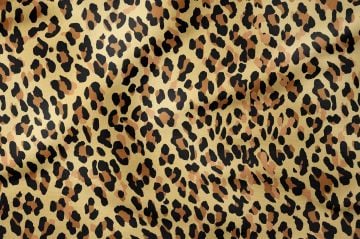 Hardal Zemin Üzerine Leopar Desenli Dijital Baskılı Kumaş