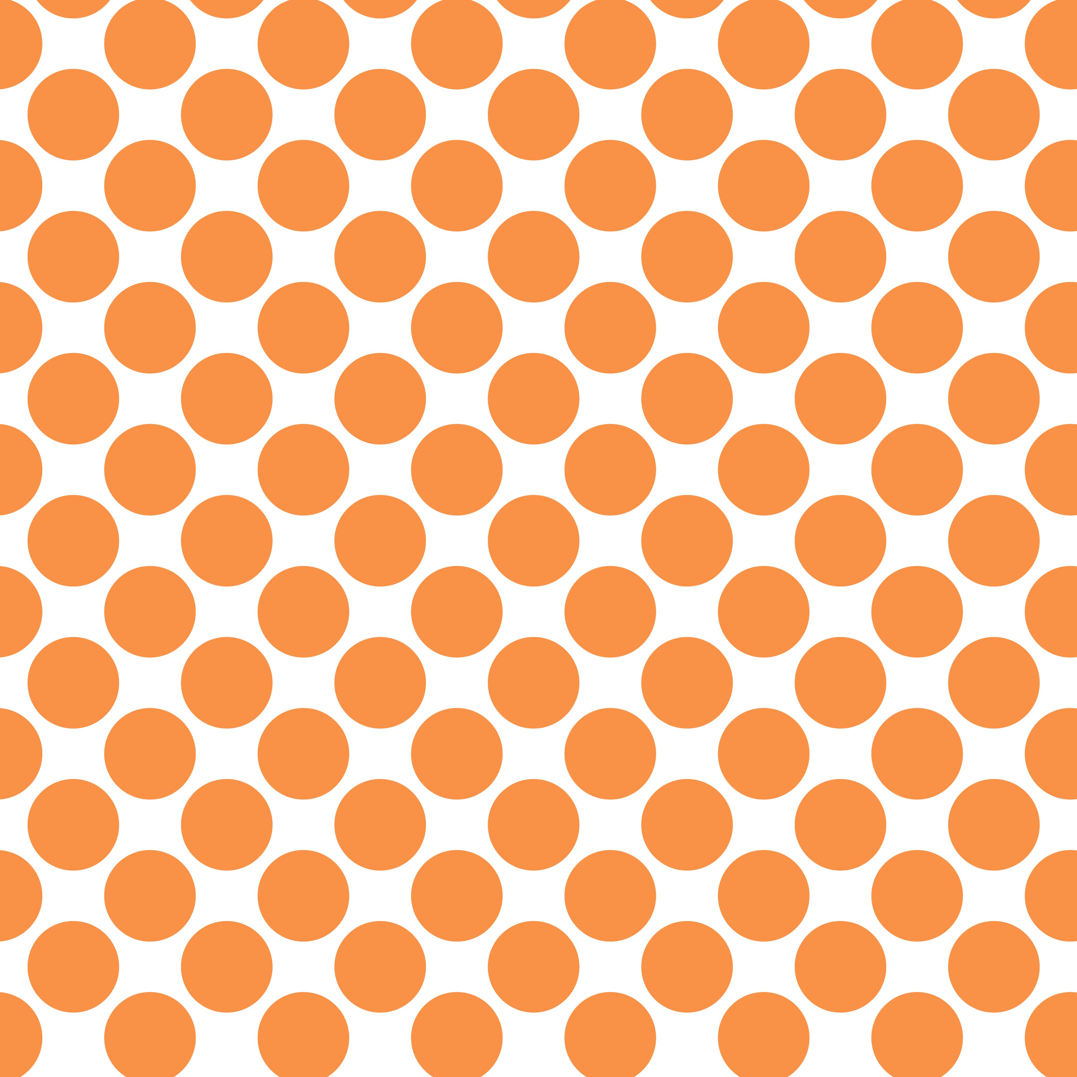 Polka Dot 1 cm Beyaz - Mandalina Turuncu Puantiye Dekoratif Baskı Kumaş