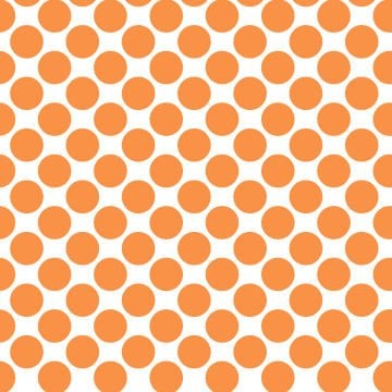 Polka Dot 1 cm Beyaz - Mandalina Turuncu Puantiye Dekoratif Baskı Kumaş